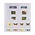 Insert sheets - Transparent (725), 10 compartments: 120 x 53 mm -  18 Rings - dim: 272 x 296 ■ per 10 pcs.
