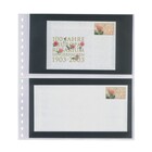 Einsteckblätter - Transparent (821), 2er Einteilung: 240 x 140 mm - 18 Ringe - Abm: 272 x 296 ■ pro 10 Stück