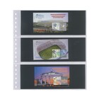 Insteekbladen - Transparant (822), 3 vaks indeling: 240 x 90 mm -  18 Rings - afm: 272 x 296 ■ per 10 stuks