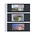 Insert sheets - Transparent (822), 3 compartments: 240 x 90 mm -  18 Rings - dim: 272 x 296 ■ per 10 pcs.