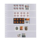 Insteekbladen - Transparant (825), 5 vaks indeling: 242 x 50 mm -  18 Rings - afm: 272 x 296 ■ per 10 stuks
