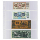 Insert sheets - Transparent (852), 4 compartments: 240 x 65 mm -  18 Rings - dim: 272 x 296 ■ per 10 pcs.