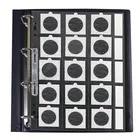 Coin sheets - Compact A4, 15 compartment(s): 50 x 50 mm - Transparent 4 Rings - dim: 220 x  262/297 mm ■ per pc.
