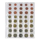 Coin sheets - Compact A4, 40 compartment(s): div. Ø mm - Transparent 4 Rings - dim: 220 x  262/297 mm ■ per 2 pcs.