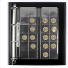 Coin sheets - Compact A4, 24 compartment(s): Ø 33 mm - Transparent 4 Rings - dim: 220 x  262/297 mm ■ per 2 pcs.