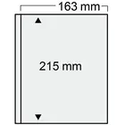 Insteekbladen - Compact, 1 vaks indeling: 163 x 215 mm - Transparent 4 Rings - afm: 188 x 228 mm ■ per stuk