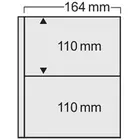 Insert sheets - Compact, 2 compartment(s): 164 x 110 mm - Transparent 4 Rings - dim: 188 x 228 mm ■ per pc.