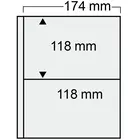Insert sheets - Compact, 2 compartment(s): 174 x 118 mm - Transparent 4 Rings - dim: 188 x 228 mm ■ per pc.