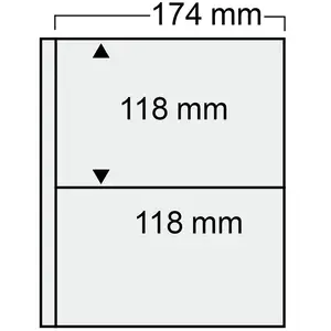 Feuilles de pochettes - Compact, 2 compartiment(s): feuilles - Transparent4 Anneaux