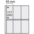 Insert sheets - Compact, 6 compartment(s): 55 x 117 mm - Transparent 4 Rings - dim: 188 x 228 mm ■ per pc.