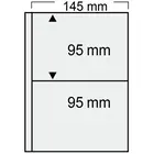 Insteekbladen - Compact, 2 vaks indeling: 145 x 95 mm - Transparent 4 Rings - afm: 188 x 228 mm ■ per 10 stuks