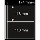 Insert sheets - Compact, 2 compartment(s): 174 x 118 mm - Black 4 Rings - dim: 188 x 228 mm ■ per 5 pcs.