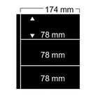 Insert sheets - Compact, 3 compartment(s): 174 x 78 mm - Black 4 Rings - dim: 188 x 228 mm ■ per 5 pcs.