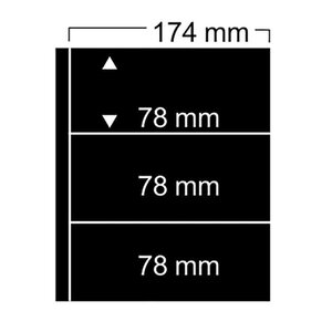 Feuilles de pochettes - Compact, 3 compartiment(s): feuilles - Noir4 Anneaux