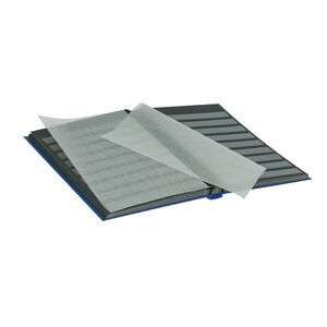 Insteekalbum A4, 32 bladzijden (Zwart ) - 9 stroken - Blauw - serie Standard, Kunstleder - afm: 230 x 305 x 30 ■ per st.