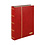Insteekalbum A4, 64 bladzijden (Zwart ) - 9 stroken - Rood - serie Standard, Kunstleder - afm: 230 x 305 x 55 ■ per st.