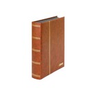 Insteekalbum A4, 60 bladzijden (Zwart ) - 9 stroken - Lichtbruin, incl cassette  - serie Elegant, Kunstleder - afm: 230 x 305 x 50 ■ per st.
