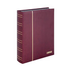 Insteekalbum A4, 60 bladzijden (Zwart ) - 9 stroken - Rood - serie Elegant Nubuck, Nubuck leder - afm: 230 x 305 x 50 ■ per st.
