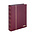 Insteekalbum A4, 60 bladzijden (Zwart ) - 9 stroken - Rood - serie Elegant Nubuck, Nubuck leder - afm: 230 x 305 x 50 ■ per st.