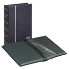 Insteekalbum A4, 60 bladzijden (Zwart ) - 9 stroken - Zwart - serie Elegant Nubuck, Nubuck leder - afm: 230 x 305 x 50 ■ per st.