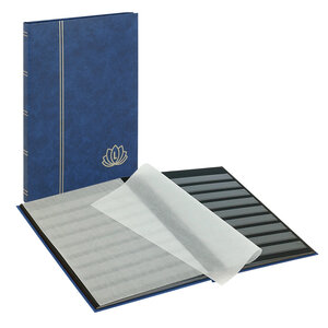 Insteekalbum A4, 16 bladzijden (Zwart ) - 9 stroken - Blauw - serie Lotos, Kunstleder - afm: 230 x 305 x 20 ■ per st.
