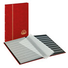 Einsteckalbum A4, 16 Seiten (Schwarz) - 9 Streifen - Rot - serien Lotos, Leder-Optik - Abm: 230 x 305 x 20 ■ Pro Stk.