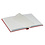 Einsteckalbum A5, 32 Seiten (Weiß) - 6 Streifen - Rot - serien Standard, Leder-Optik - Abm: 165 x 220 x 30 ■ Pro Stk.