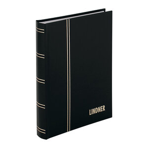 Insteekalbum A5, 32 bladzijden (Wit ) - 6 stroken - Zwart - serie Standard, Kunstleder - afm: 165 x 220 x 30 ■ per st.