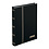 Insteekalbum A5, 32 bladzijden (Wit ) - 6 stroken - Zwart - serie Standard, Kunstleder - afm: 165 x 220 x 30 ■ per st.