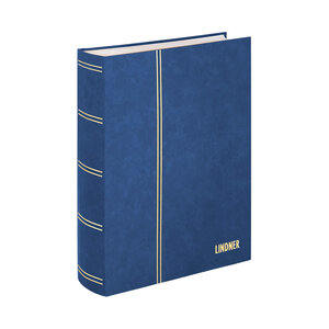 Insteekalbum A4, 64 bladzijden (Wit ) - 10 stroken - Blauw - serie Standard, Kunstleder - afm: 230 x 305 x 55 ■ per st.