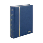 Insteekalbum A4, 60 bladzijden (Wit ) - 9 stroken - Blauw - serie Elegant Nubuck, Nubuck leder - afm: 230 x 305 x 50 ■ per st.