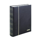 Insteekalbum A4, 60 bladzijden (Wit ) - 9 stroken - Zwart - serie Elegant Nubuck, Nubuck leder - afm: 230 x 305 x 50 ■ per st.