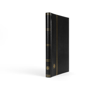 Classeur A4, 32 pages (Noir) - 9 bandes - Noir, incl, boite de protection  - série Premium, Simili-cuir - dim: 230 x 305 x 30 ■ par pc.