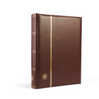 Insteekalbum A4, 64 bladzijden (Zwart) - 9 stroken - Bruin - serie Leder - afm: 230 x 305 x 55 ■ per st.