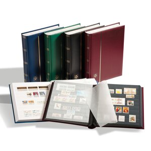 Insteekalbum A4, 64 bladzijden (Zwart) - 9 stroken - Groen - serie Comfort original, Kunstleder - afm: 230 x 305 x 55 ■ per st.