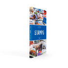Insteekalbum A4, 16 bladzijden (Zwart) - 9 stroken - Meerkleurig - serie Stamps, Kunststof folie met een glad oppervlak - afm: 230 x 305 x 20 ■ per st.