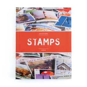 Insteekalbum A5, 32 bladzijden (Wit) - 6 stroken - Meerkleurig - serie Stamps, Kunststof folie met een glad oppervlak - afm: 230 x 305 x 30 ■ per st.