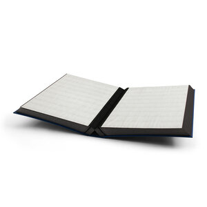 Insteekalbum A4, 64 bladzijden (Zwart ) - 9 stroken - Blauw - serie Basic, Kunstleder - afm: 230 x 305 x 55 ■ per st.