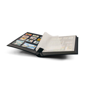 Insteekalbum A4, 64 bladzijden (Zwart ) - 9 stroken - Zwart - serie Basic, Kunstleder - afm: 230 x 305 x 55 ■ per st.