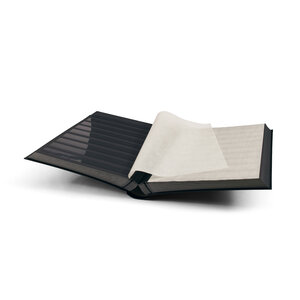 Insteekalbum A4, 64 bladzijden (Zwart ) - 9 stroken - Zwart - serie Basic, Kunstleder - afm: 230 x 305 x 55 ■ per st.