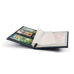 Insteekalbum A4, 32 bladzijden (Zwart ) - 9 stroken - Blauw - serie Basic, Kunstleder - afm: 230 x 305 x 30 ■ per st.