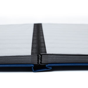 Insteekalbum A4, 32 bladzijden (Zwart ) - 9 stroken - Blauw - serie Basic, Kunstleder - afm: 230 x 305 x 30 ■ per st.