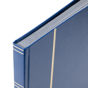 Classeur A4, 32 pages (Noir) - 9 bandes - Bleu - série Basic, Simili-cuir - dim: 230 x 305 x 30 ■ par pc.