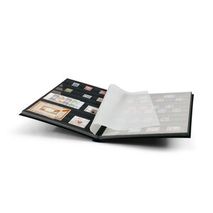 Insteekalbum A4, 32 bladzijden (Zwart ) - 9 stroken - Zwart - serie Basic, Kunstleder - afm: 230 x 305 x 30 ■ per st.