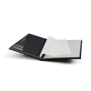 Insteekalbum A4, 32 bladzijden (Zwart ) - 9 stroken - Zwart - serie Basic, Kunstleder - afm: 230 x 305 x 30 ■ per st.