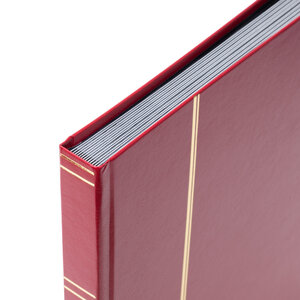Insteekalbum A4, 32 bladzijden (Zwart ) - 9 stroken - Rood - serie Basic, Kunstleder - afm: 230 x 305 x 30 ■ per st.