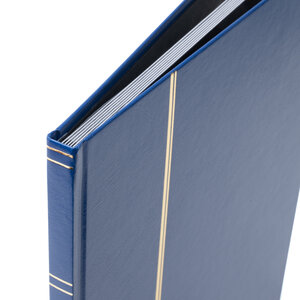 Insteekalbum A4, 16 bladzijden (Zwart ) - 9 stroken - Blauw - serie Basic, Kunstleder - afm: 230 x 305 x 20 ■ per st.