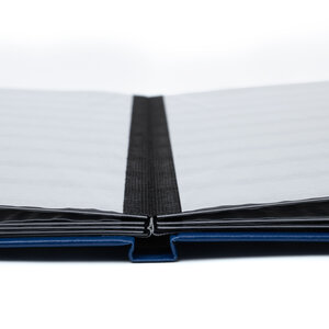 Insteekalbum A4, 16 bladzijden (Zwart ) - 9 stroken - Blauw - serie Basic, Kunstleder - afm: 230 x 305 x 20 ■ per st.