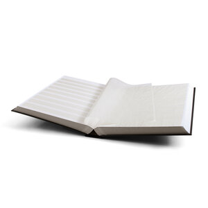 Insteekalbum A4, 64 bladzijden (Wit ) - 9 stroken - Zwart - serie Basic, Kunstleder - afm: 230 x 305 x 55 ■ per st.