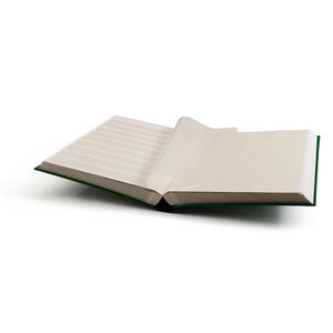 Insteekalbum A4, 64 bladzijden (Wit ) - 9 stroken - Groen - serie Basic, Kunstleder - afm: 230 x 305 x 55 ■ per st.